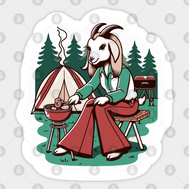 Goat make BBQ Sticker by TimeWarpWildlife